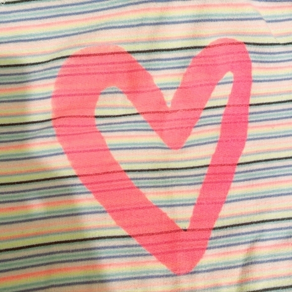 Circo Striped Dress w/ Pockets Tie Waist Short Sleeve Girl's Medium 7/8 Heart - Picture 3 of 8